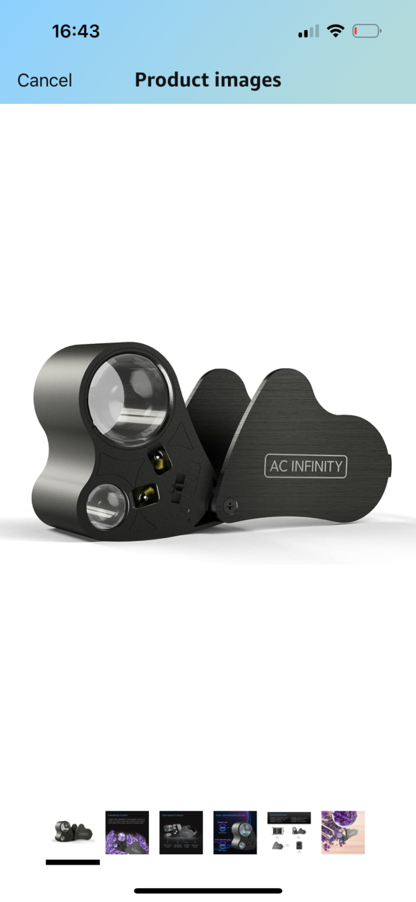 Our Affiliates - AC Infinity Jewelers Loupe, Pocket Magnifying Glass with LED Light & Dual Lenses, 30x 60x Zoom - Image 5