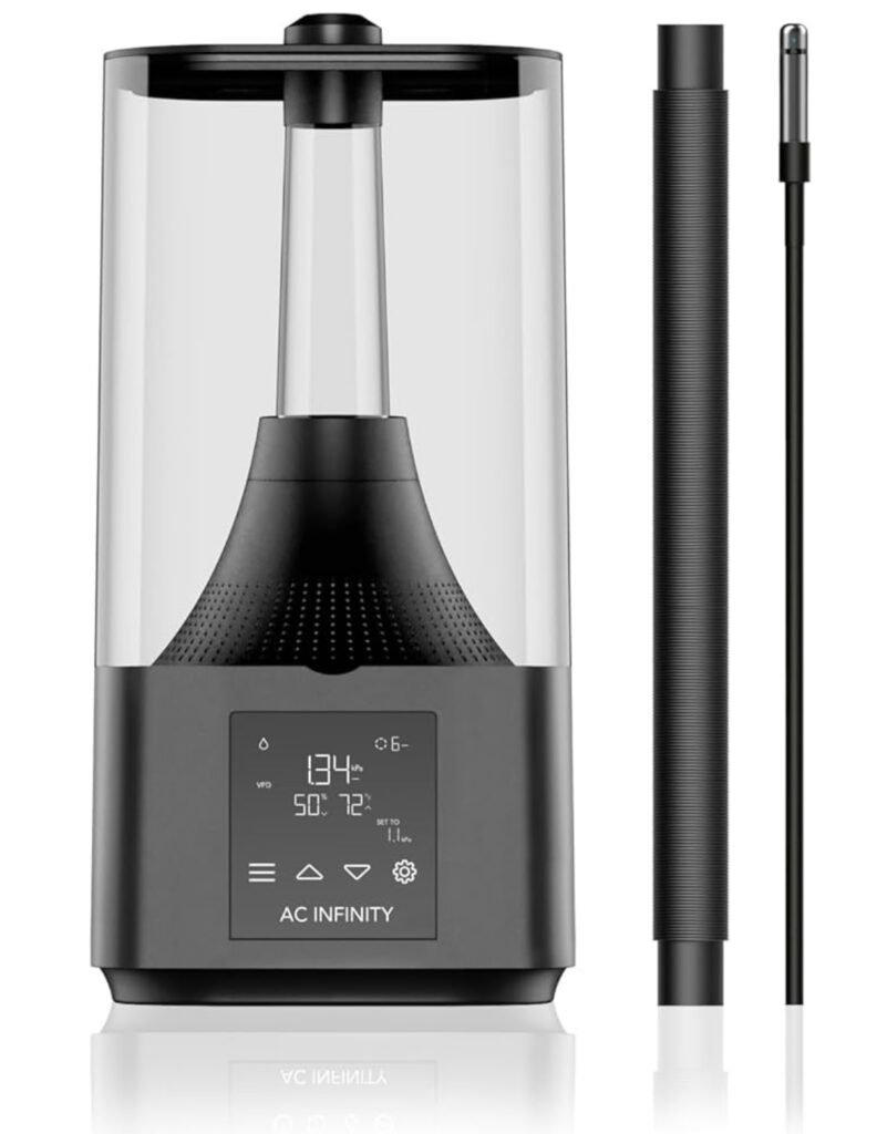 Our Affiliates - AC Infinity CLOUDFORGE T3, Plant Humidifier 4.5L with VPD Humidity Controls, 10-Level Precision Vaporizer, Extendable Targeting Hose and No-Leak Seal for Grow Tents